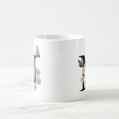 Florence Waterverf Butterfly Monogram Letter N Koffiemok (Center)