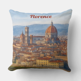 Florence Waterverf Duomo Silhouet Kussen