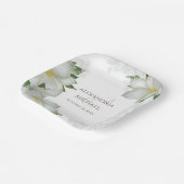 Florence Waterverf Elegant Magnolia Flower Blooms Papieren Bordje (Gebogen)