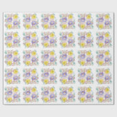 Florence-waterverf-elegant patroon cadeaupapier (Vlak)