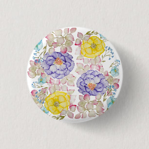 Florence-waterverf-elegant patroon ronde button 3,2 cm