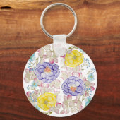 Florence-waterverf-elegant patroon sleutelhanger (Voorkant)