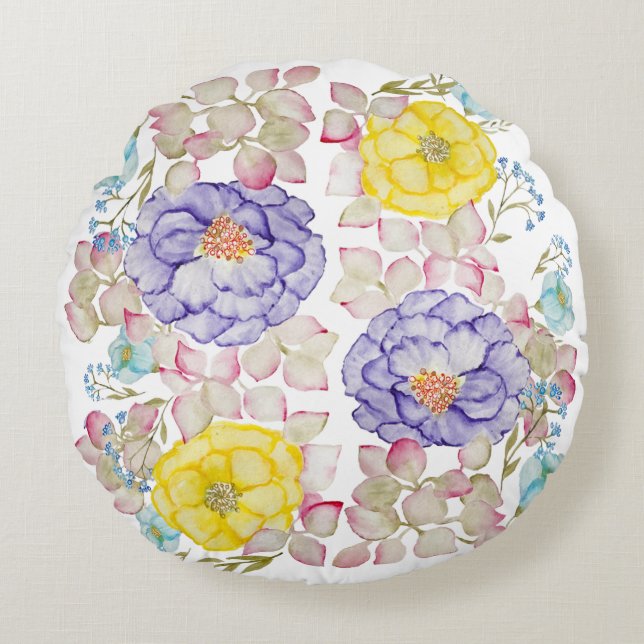 Florence waterverf elegant patroon werpt kussen (Voorkant)