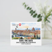 Florence waterverf foto save the date Italië Briefkaart (Staand voorkant)