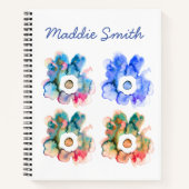 Florence waterverf handgetekend abstract notitiebo notitieboek (Voorkant)