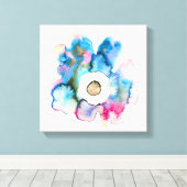 Florence waterverf handgetekende abstracte kunst canvas afdruk (Insitu (Houten vloer))