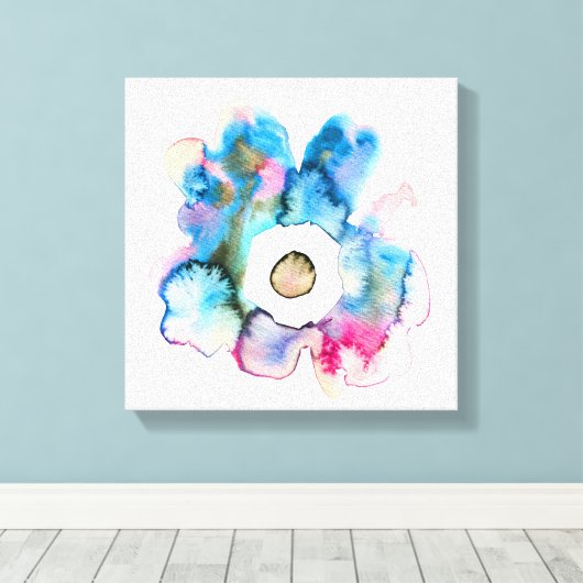 Florence waterverf handgetekende abstracte kunst canvas afdruk (Insitu (Houten vloer))