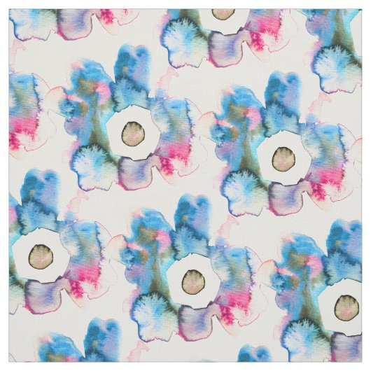 Florence waterverf handgetekende abstracte kunst stof (Swatch)