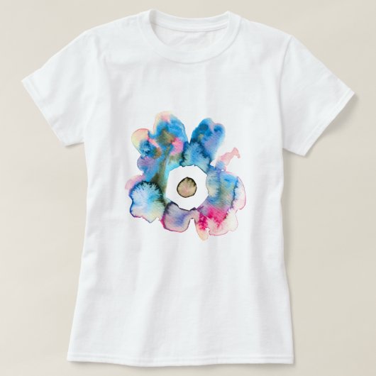 Florence waterverf handgetekende abstracte kunst t-shirt (Design voorkant)