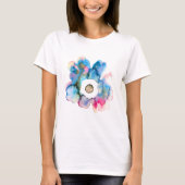 Florence waterverf handgetekende abstracte kunst t-shirt (Voorkant)