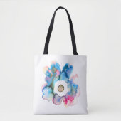 Florence waterverf handgetekende abstracte kunst tote bag (Voorkant)