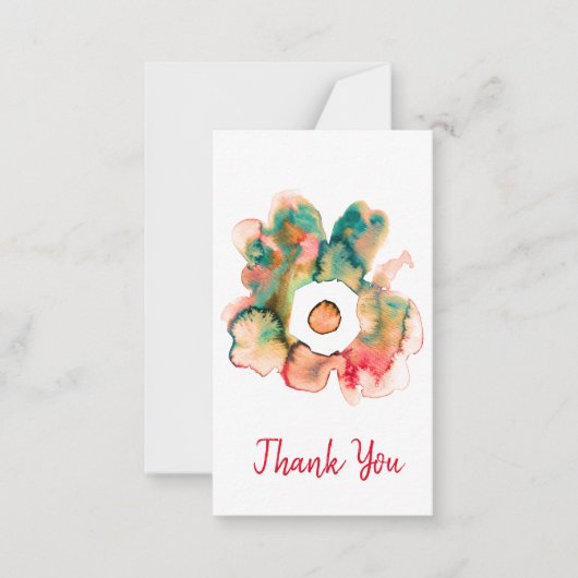 Florence waterverf handgetekende abstracte notitie notitiekaartje (Voorkant)