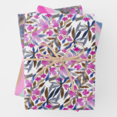 Florence Waterverf in roze Venetiaanse blauwe ceda Inpakpapier Vel (In situ)