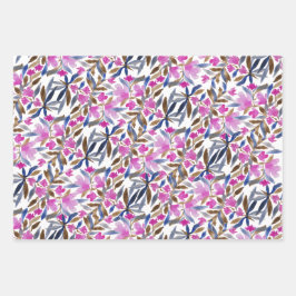 Florence Waterverf in roze Venetiaanse blauwe ceda Inpakpapier Vel