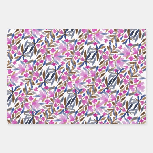 Florence Waterverf in roze Venetiaanse blauwe ceda Inpakpapier Vel (Voorkant)