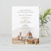 Florence Waterverf Italië Kaart (Staand voorkant)