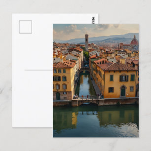 Florence waterverf kunst briefkaart