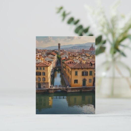 Florence waterverf kunst briefkaart (Staand voorkant)