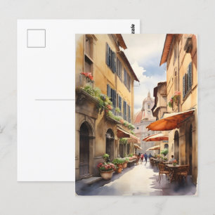 Florence waterverf kunst briefkaart