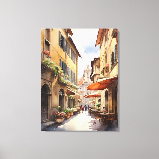 Florence waterverf kunst canvas afdruk (Voorkant)