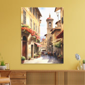 Florence waterverf kunst canvas afdruk (Insitu (Woonkamer))