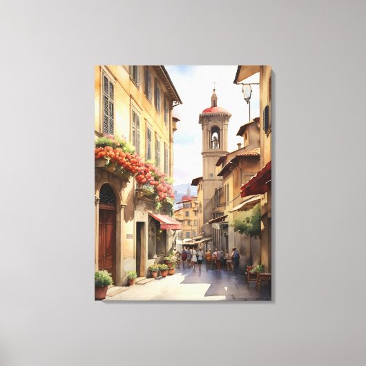 Florence waterverf kunst canvas afdruk (Voorkant)