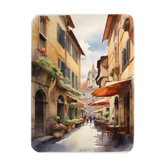 Florence waterverf kunst magneet (Verticaal)