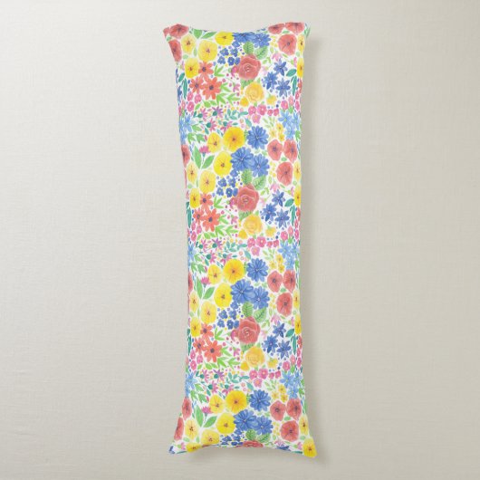 Florence-waterverf Lichaamskussen (Voorkant Verticaal)