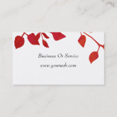 Florence Waterverf moderne rode bloemen op wit Visitekaartje (Achterkant)