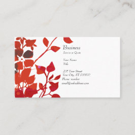 Florence Waterverf moderne rode bloemen op wit Visitekaartje