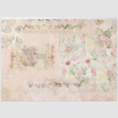 Florence Waterverf  roze bloemen ontkoppeling Tissuepapier (Voorkant)