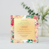 Florence Waterverf Spring Event Birthday Gold Kaart (Staand voorkant)