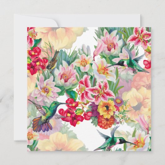 Florence Waterverf Spring Event Birthday Gold Kaart (Achterkant)