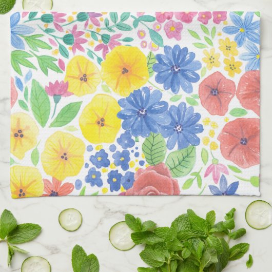 Florence-waterverf Theedoek (Gevouwen)