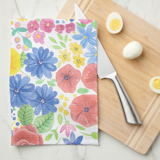 Florence-waterverf Theedoek (Quarter Fold)