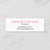 Florence waterverf trendy roze roze bloemen mini visitekaartje (Achterkant)