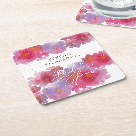 Florence Waterverf Vrijgezellenfeest Papieren Bord Kartonnen Onderzetters (Schuin)