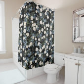 Florence Waterverf Wildbloemen Roze Blauwe Blauwe  Douchegordijn