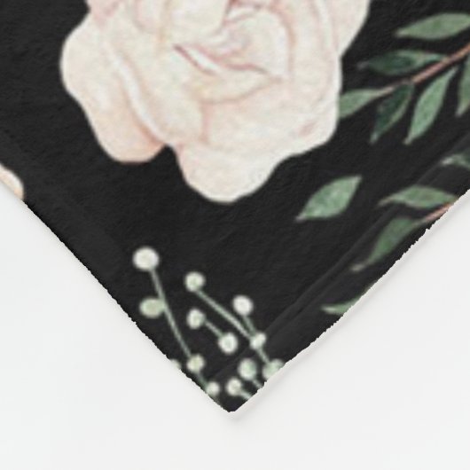 Florence Waterverf Wildbloemen Roze Blauwe Blauwe Fleece Deken (Hoek)