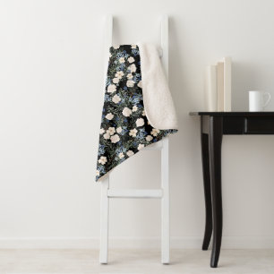 Florence Waterverf Wildbloemen Roze Blauwe Blauwe Sherpa Deken