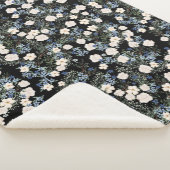 Florence Waterverf Wildbloemen Roze Blauwe Blauwe Sherpa Deken (3/4)