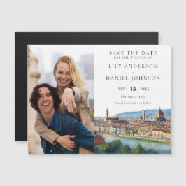 Florence Wedding Photo Save The Date Magnetische Uitnodiging