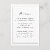 Florence White Elegant Huwelijk Informatiekaartje (Voorkant)