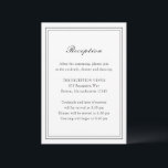 Florence White Elegant Huwelijk Informatiekaartje<br><div class="desc">Elegante trouwbehuizingskaart met een eenvoudig en klassiek ontwerp.</div>