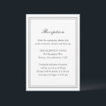 Florence White Elegant Huwelijk Informatiekaartje<br><div class="desc">Elegante trouwbehuizingskaart met een eenvoudig en klassiek ontwerp.</div>