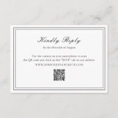 Florence White Elegant Huwelijk RSVP Kaartje (Voorkant)