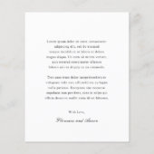 Florence White Elegante bruiloft Dank u kaart (Achterkant)