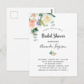 Florence white rose goudroze vrijgezellenfeest briefkaart (Voorkant / Achterkant)