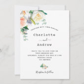 Florence White roze goudroze bruiloft Kaart (Voorkant)