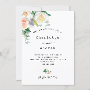 Florence White roze goudroze bruiloft Kaart